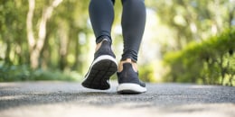 Close up of young athlete women feet in running activity